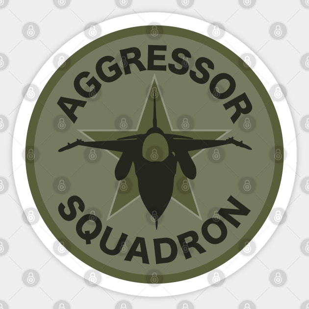 Aggressor Squadron (subdued) Sticker by TCP